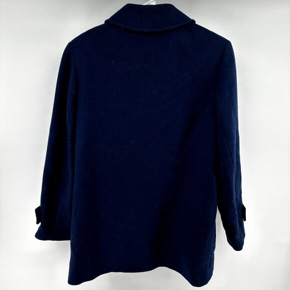 Vintage Pendleton Wool Peacoat 70s Button Down Hand Pockets Navy Blue Medium - Picture 7 of 7